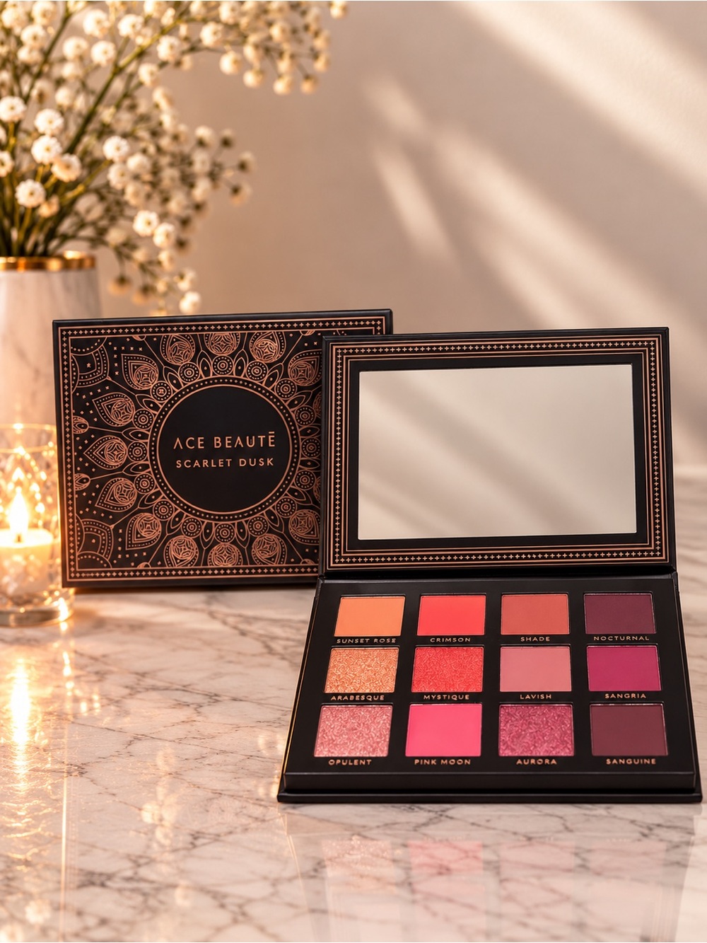 Ace Beauté Scarlet Dusk Eyeshadow Palette – New